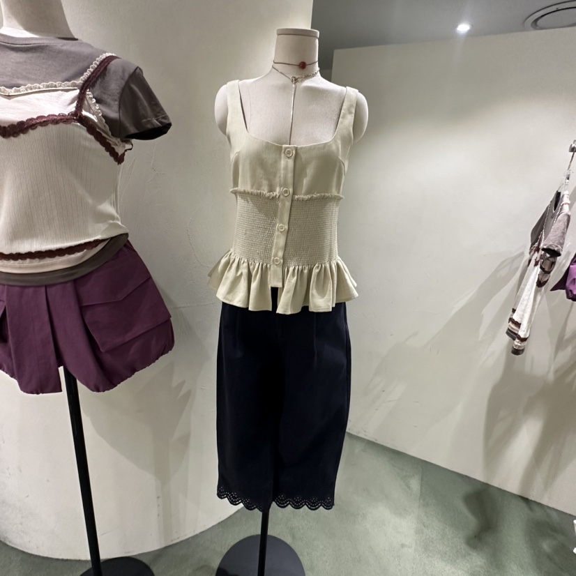 JERRY HALL-P東大門實拍韓國女士新品26夏季休閑吊帶背心JERRY HALL吊帶/背心