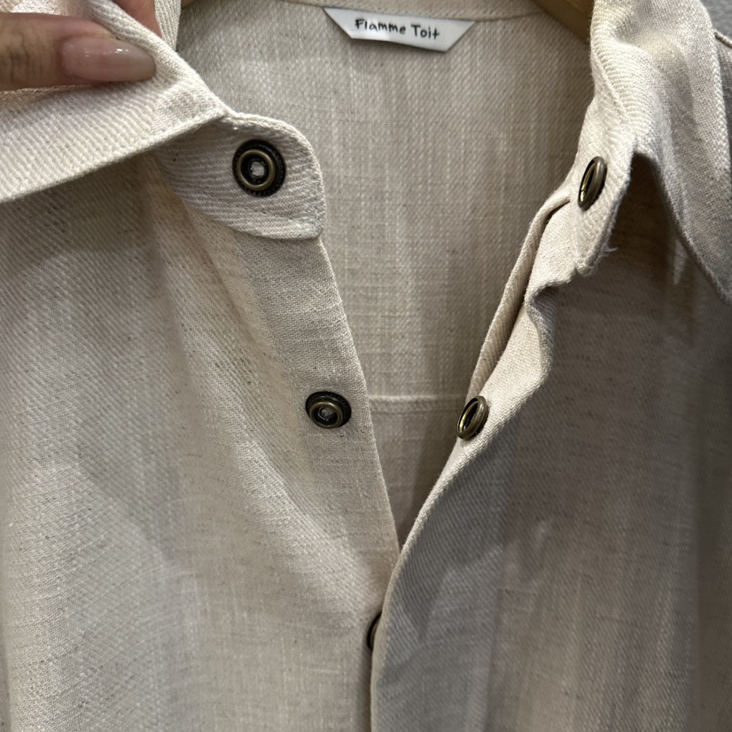 FLAMME TOIT/LUNAMDE韓國直郵女裝新品職業時尚連衣裙亞麻FLAMME TOIT/LUNAMDE連衣裙