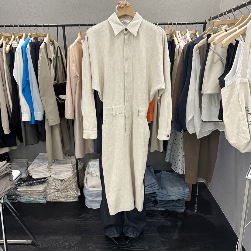 FLAMME TOIT/LUNAMDE韓國直郵女裝新品職業時尚連衣裙亞麻FLAMME TOIT/LUNAMDE連衣裙圖色1