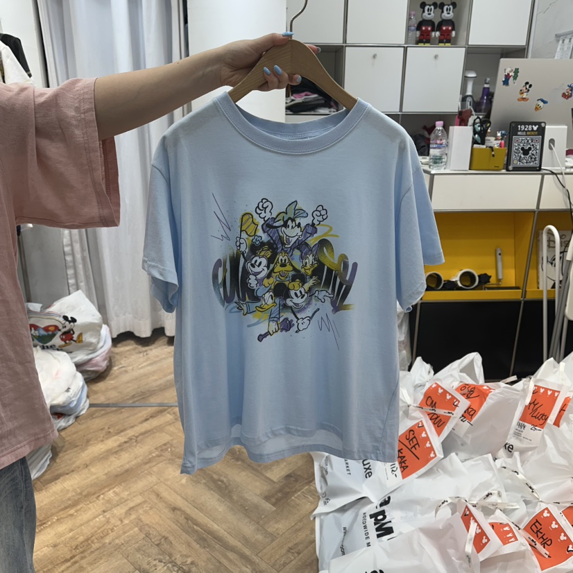 DE LINE韓國東大門代購女士新品推薦熱賣休閑職業26夏季T恤DE LINET恤圖色2