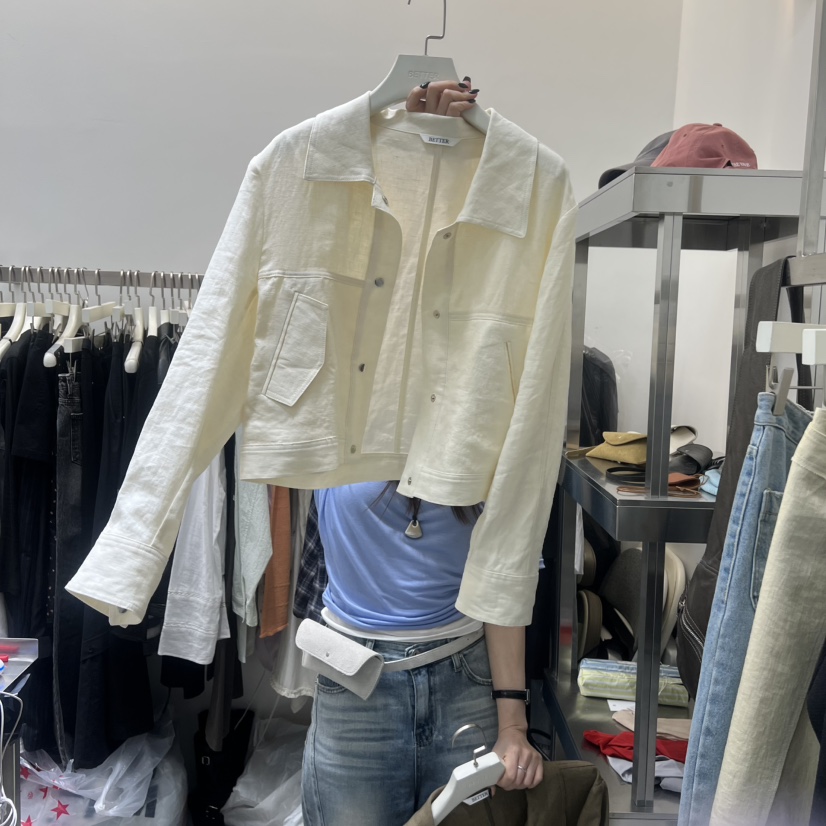 BETTER韓國直郵女裝新款26春夏推薦人氣時尚熱賣夾克亞麻BETTER夾克圖色2