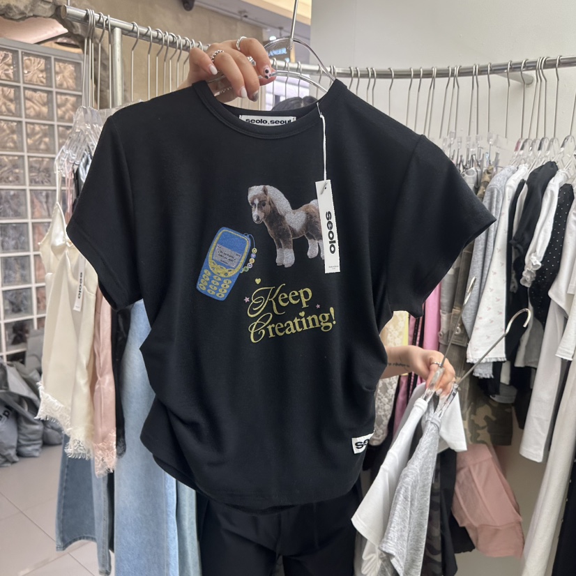 SEOLO韓國直郵女士新品時尚推薦26春夏熱賣26夏季職業T恤Seolo seoulT恤圖色3