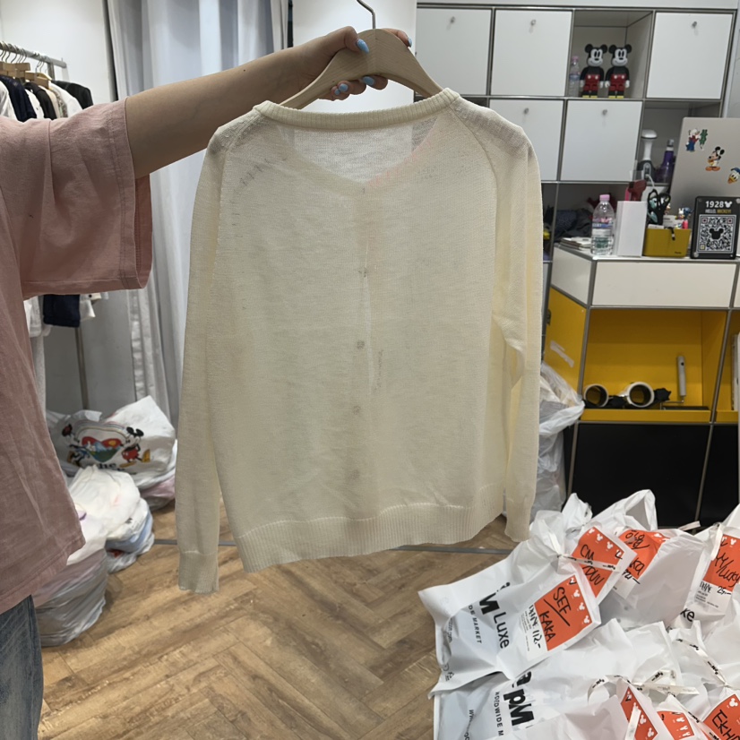 DE LINE韓國東大門直郵女士新款職業休閑26春夏針織衫開衫DE LINE針織衫