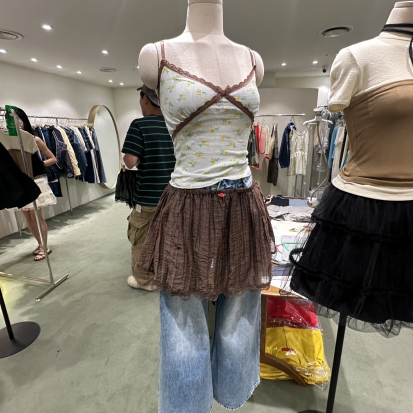 JERRY HALL-P東大門實拍韓國女裝新款26夏季推薦短裙花朵JERRY HALL短裙