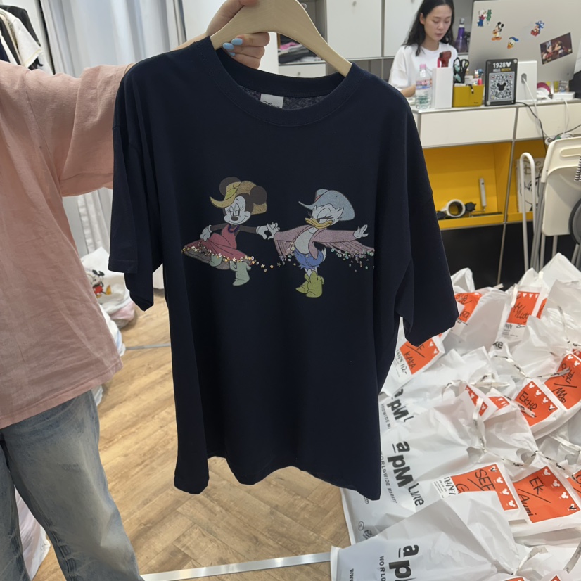 DE LINE韓國直郵女士新品熱賣時尚26夏季職業推薦人氣T恤DE LINET恤圖色2