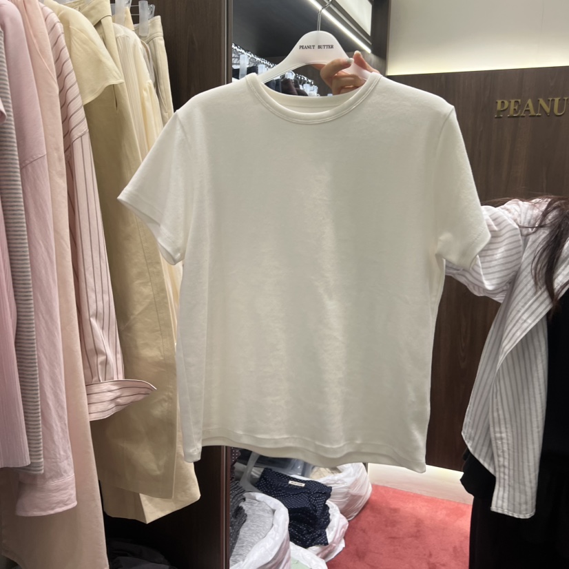 PEANUT BUTTER韓國東大門代購女裝新品26春夏職業休閑T恤PEANUT BUTTERT恤圖色2