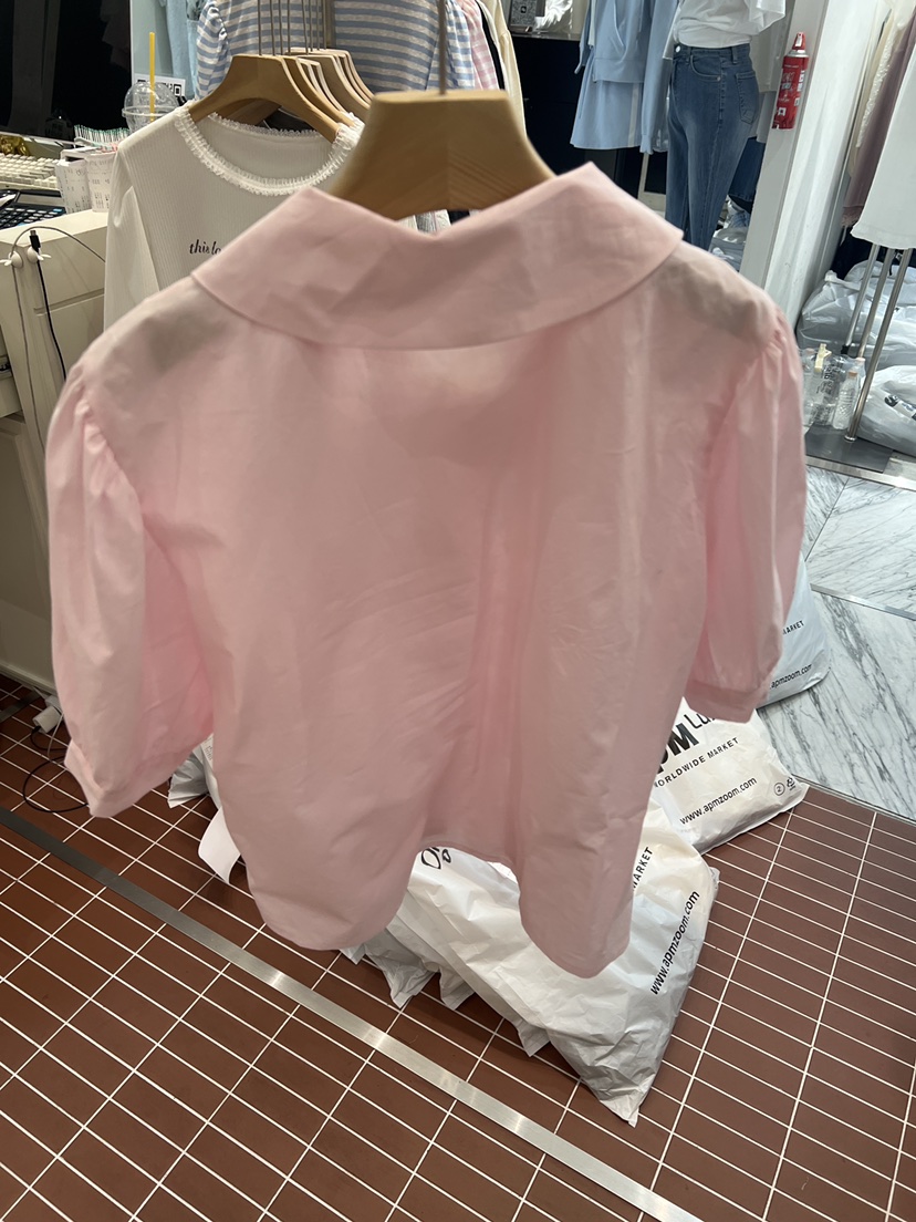 BE&amp;BE韓國東大門代購女裝新品時尚襯衫蕾絲衫荷葉邊BE&be襯衫/蕾絲衫