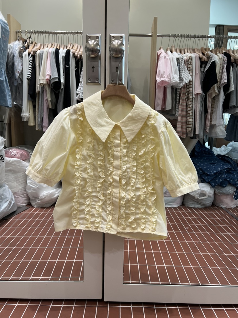 BE&amp;BE韓國東大門代購女裝新品時尚襯衫蕾絲衫荷葉邊BE&be襯衫/蕾絲衫圖色3