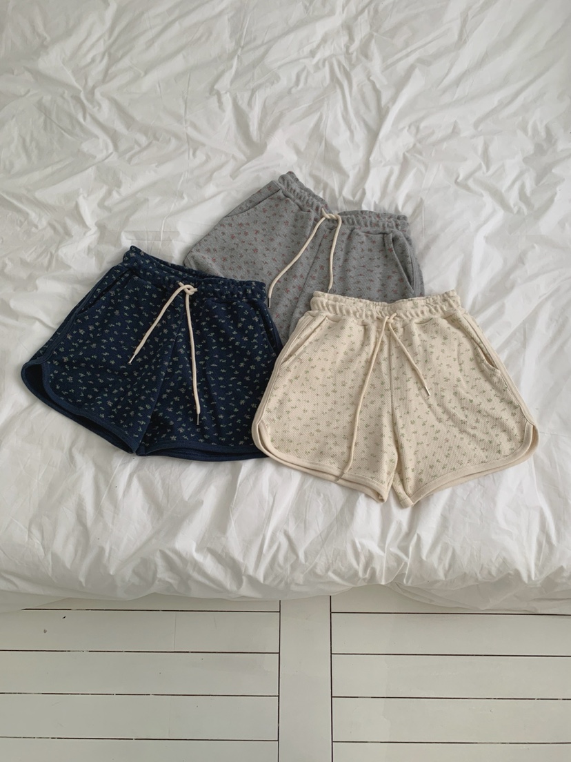 TOLL韓國直郵女士新品職業休閑熱賣時尚26夏季人氣短褲花朵TOLL短褲