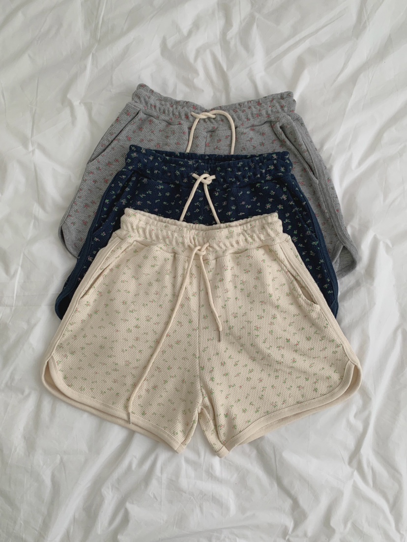 TOLL韓國直郵女士新品職業休閑熱賣時尚26夏季人氣短褲花朵TOLL短褲