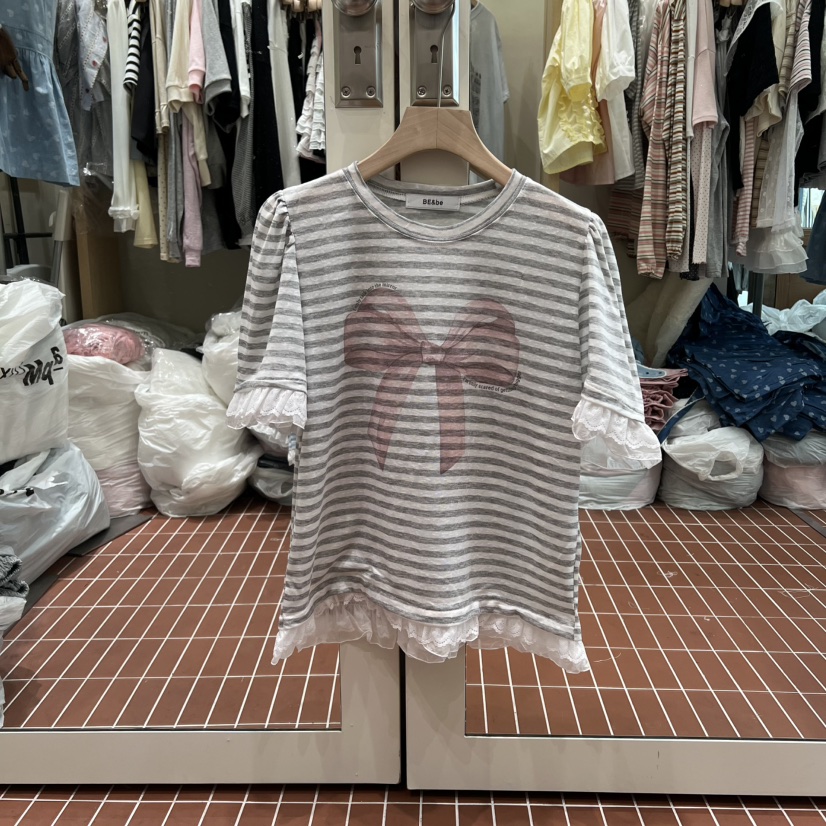 BE&amp;BE韓國直郵實拍女士新款26夏季熱賣休閑職業人氣T恤BE&beT恤圖色1