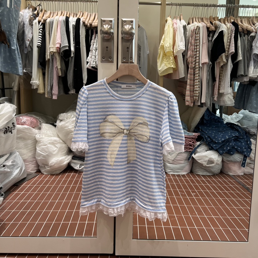 BE&amp;BE韓國直郵實拍女士新款26夏季熱賣休閑職業人氣T恤BE&beT恤圖色2