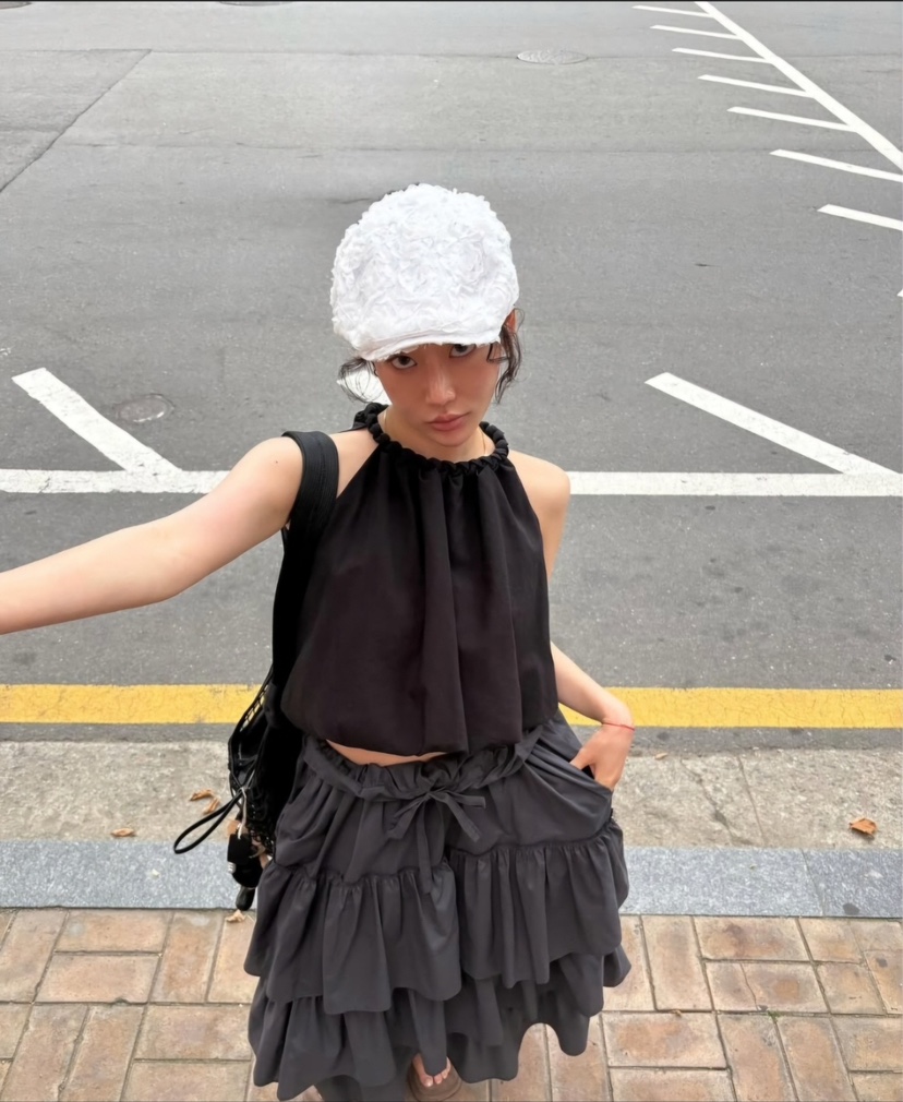 BLACK RIBBON-A韓國東大門直郵女士新款推薦26夏季吊帶背心BLACK RIBBON-A吊帶/背心