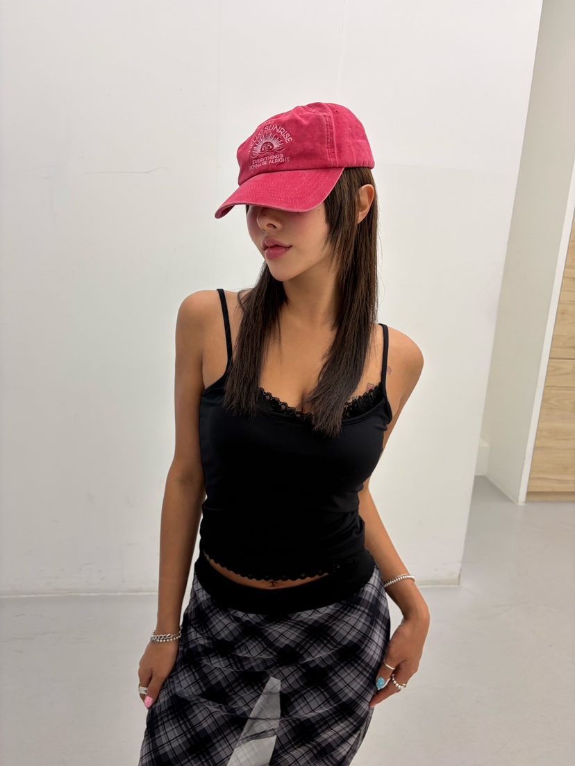 CUCUMBER韓國代購女裝新款時尚推薦休閑職業吊帶背心蕾絲CUCUMBER吊帶/背心