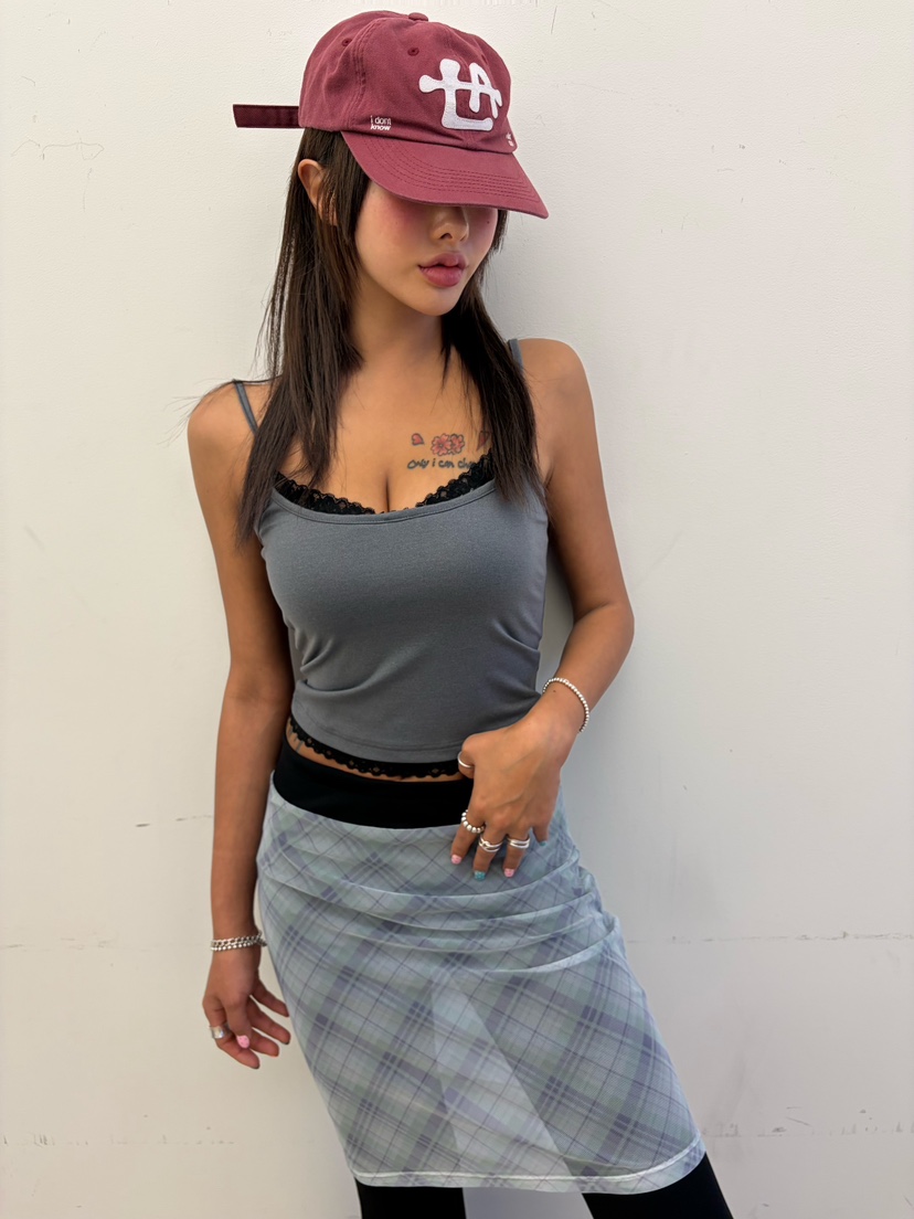 CUCUMBER韓國代購女裝新款時尚推薦休閑職業吊帶背心蕾絲CUCUMBER吊帶/背心