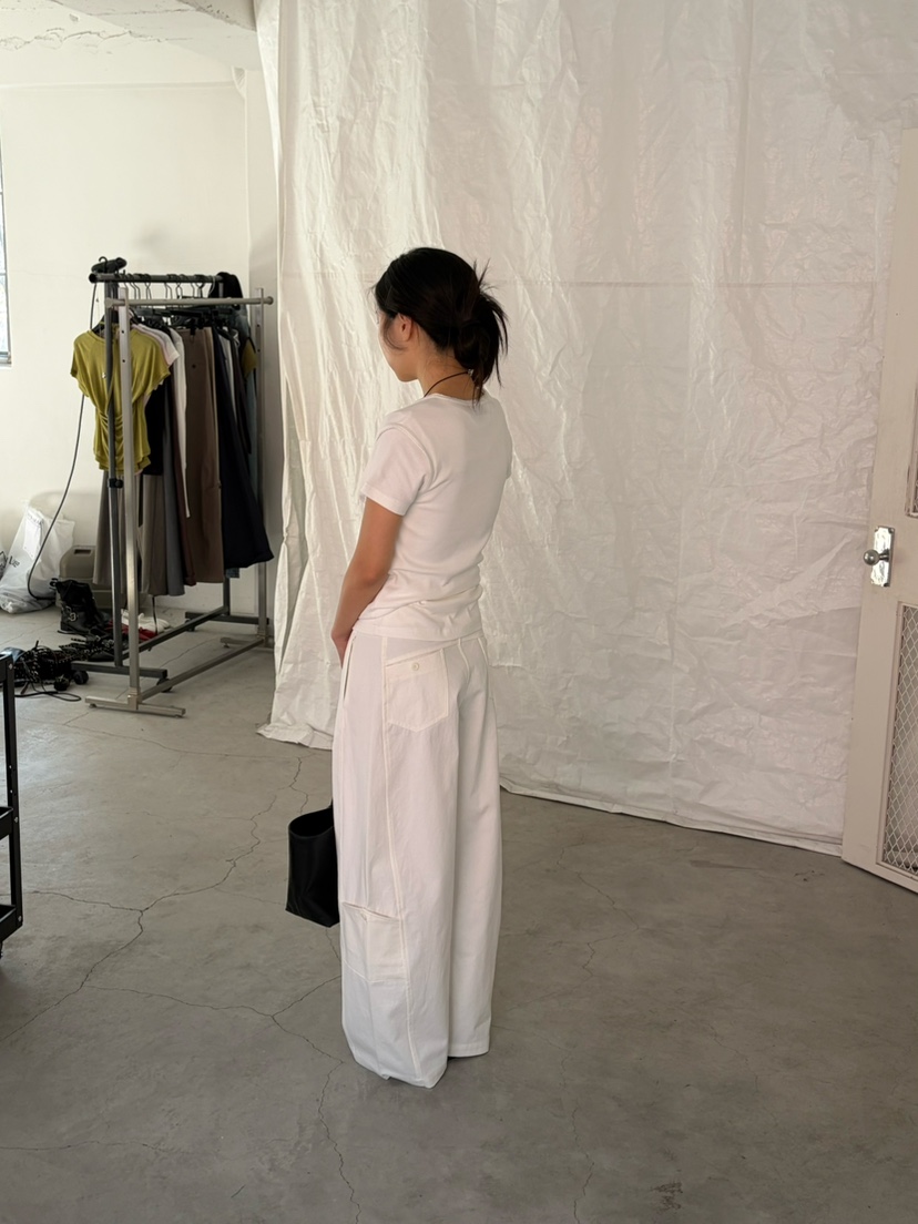 OVER NEAR韓國東大門代購女士新款時尚休閑褲不含腰帶口袋OVER NEAR休閑褲