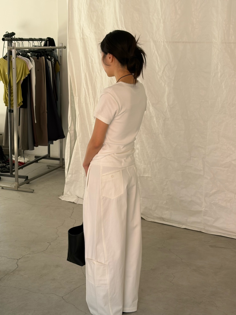 OVER NEAR韓國東大門代購女士新款時尚休閑褲不含腰帶口袋OVER NEAR休閑褲