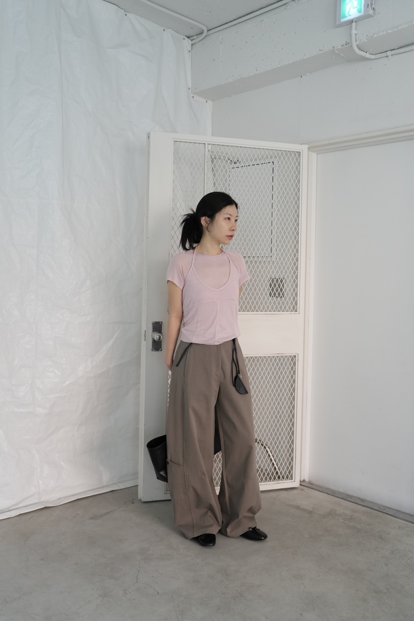 OVER NEAR韓國東大門代購女士新款時尚休閑褲不含腰帶口袋OVER NEAR休閑褲