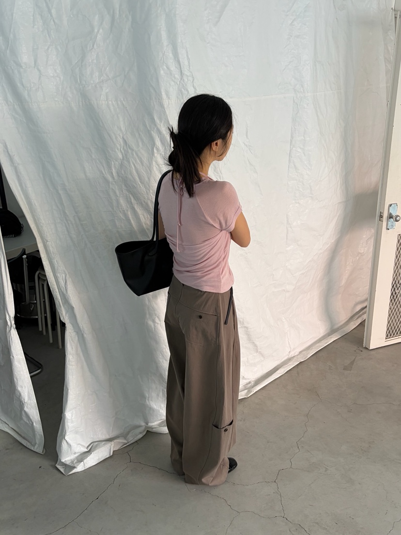 OVER NEAR韓國東大門代購女士新款時尚休閑褲不含腰帶口袋OVER NEAR休閑褲