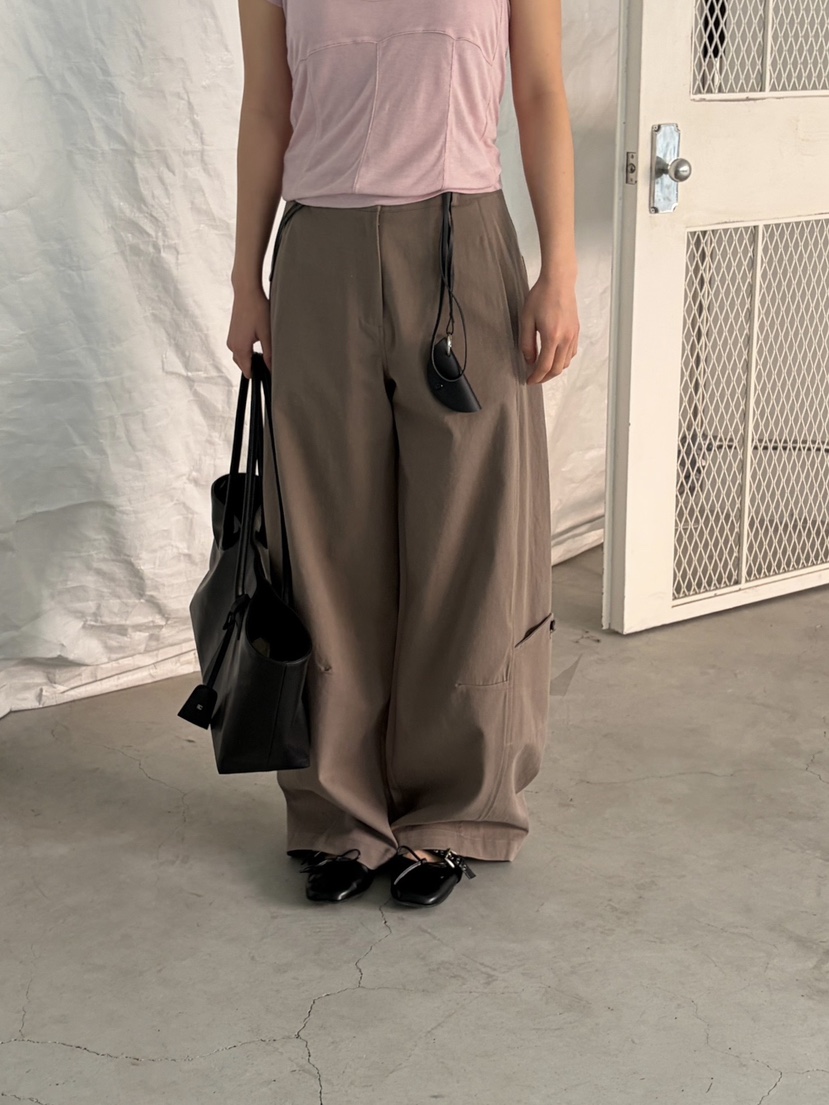 OVER NEAR韓國東大門代購女士新款時尚休閑褲不含腰帶口袋OVER NEAR休閑褲