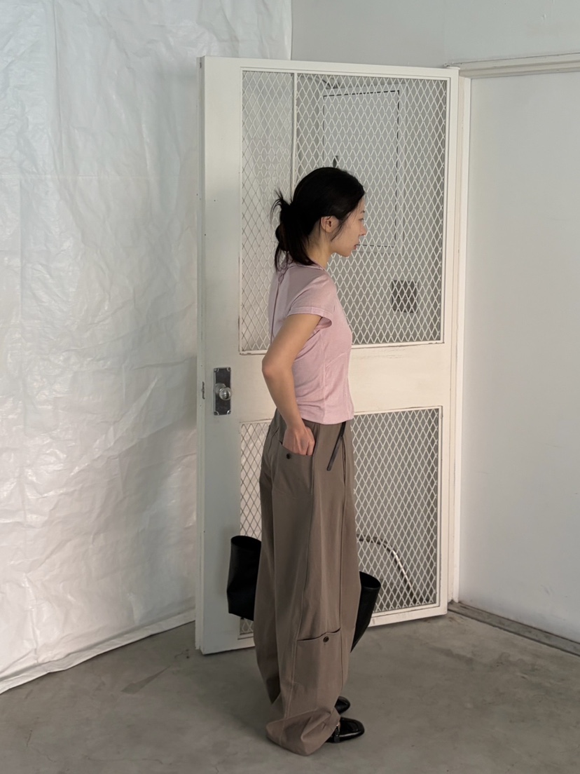 OVER NEAR韓國東大門代購女士新款時尚休閑褲不含腰帶口袋OVER NEAR休閑褲