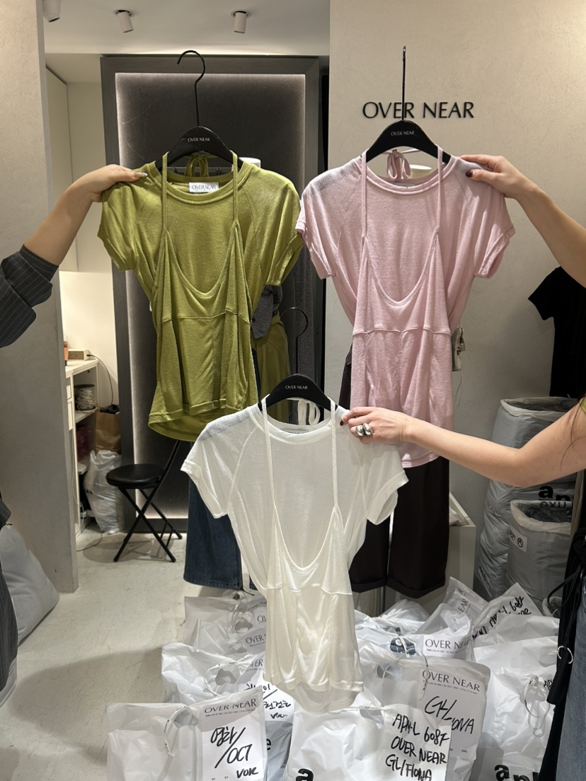 OVER NEAR韓國東大門代購女士新品熱賣26夏季休閑長袖T恤OVER NEAR長袖T恤