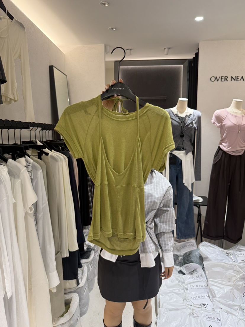 OVER NEAR韓國東大門代購女士新品熱賣26夏季休閑長袖T恤OVER NEAR長袖T恤圖色1