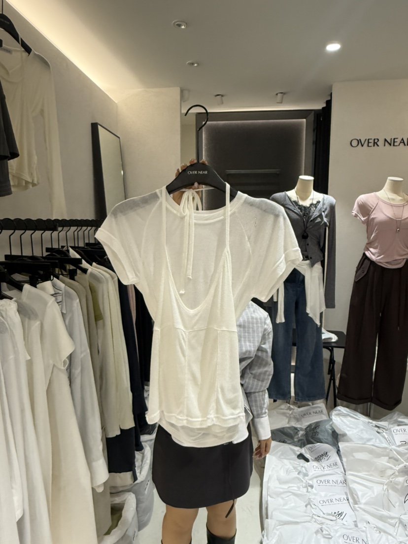 OVER NEAR韓國東大門代購女士新品熱賣26夏季休閑長袖T恤OVER NEAR長袖T恤圖色3