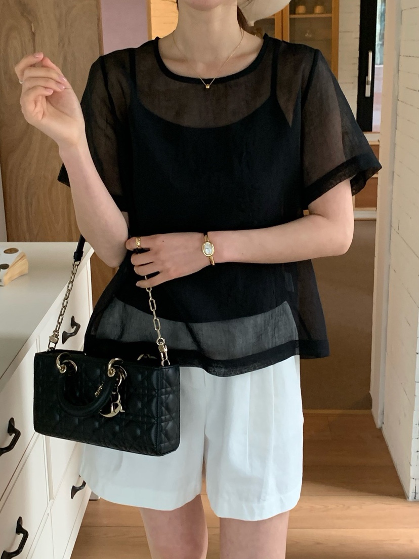 COBALT BLUE韓國直郵實拍女裝新品推薦熱賣職業襯衫蕾絲衫COBALT BLUE襯衫/蕾絲衫圖色3