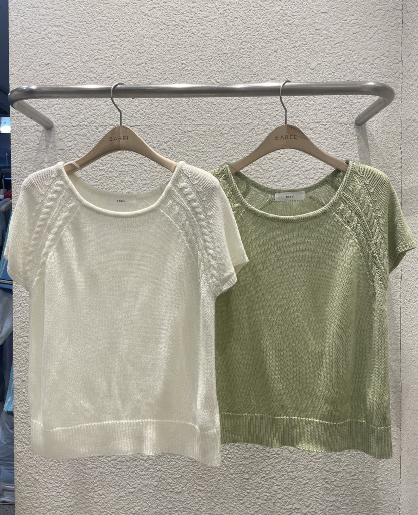 BABEL韓國東大門代購女士新品人氣職業時尚針織衫短袖針織衫BABEL針織衫