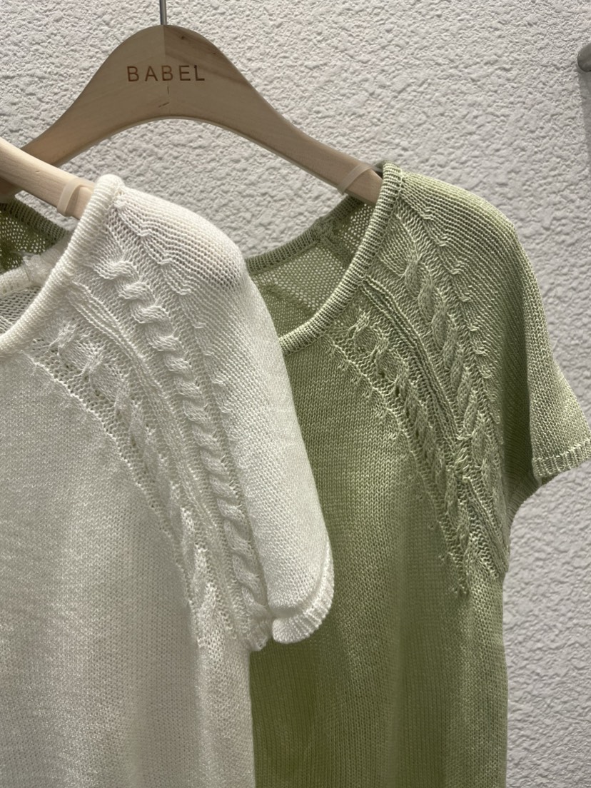 BABEL韓國東大門代購女士新品人氣職業時尚針織衫短袖針織衫BABEL針織衫