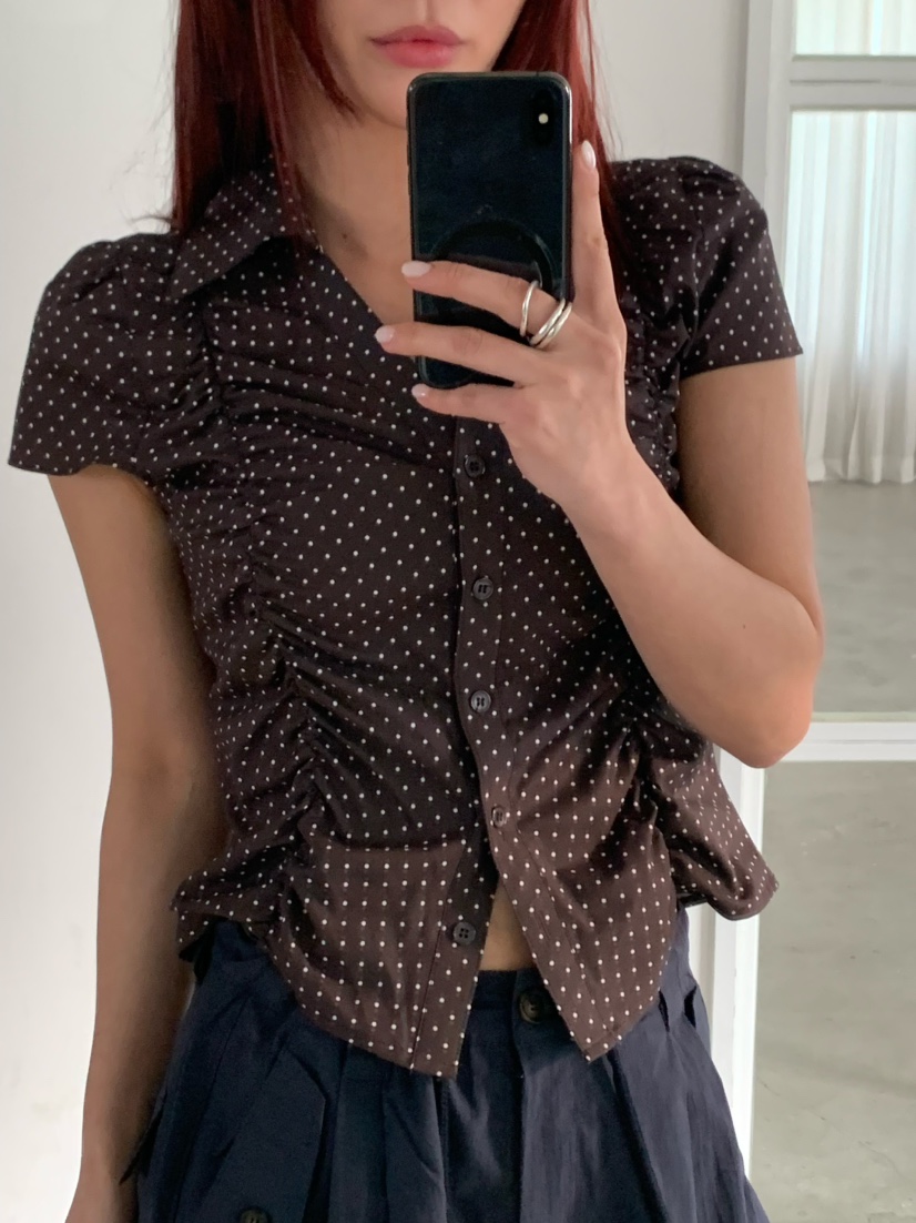 OVER NEAR韓國東大門直郵女裝新款休閑人氣26春夏襯衫蕾絲衫OVER NEAR襯衫/蕾絲衫