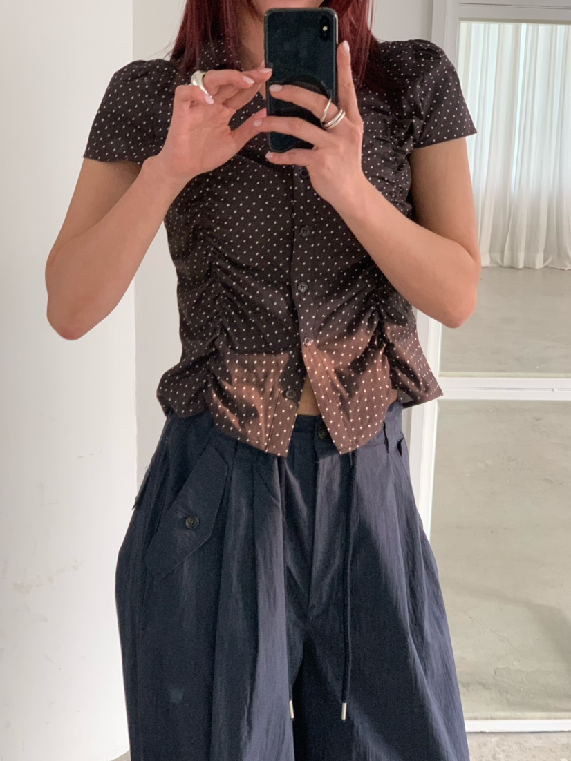 OVER NEAR韓國東大門直郵女裝新款休閑人氣26春夏襯衫蕾絲衫OVER NEAR襯衫/蕾絲衫