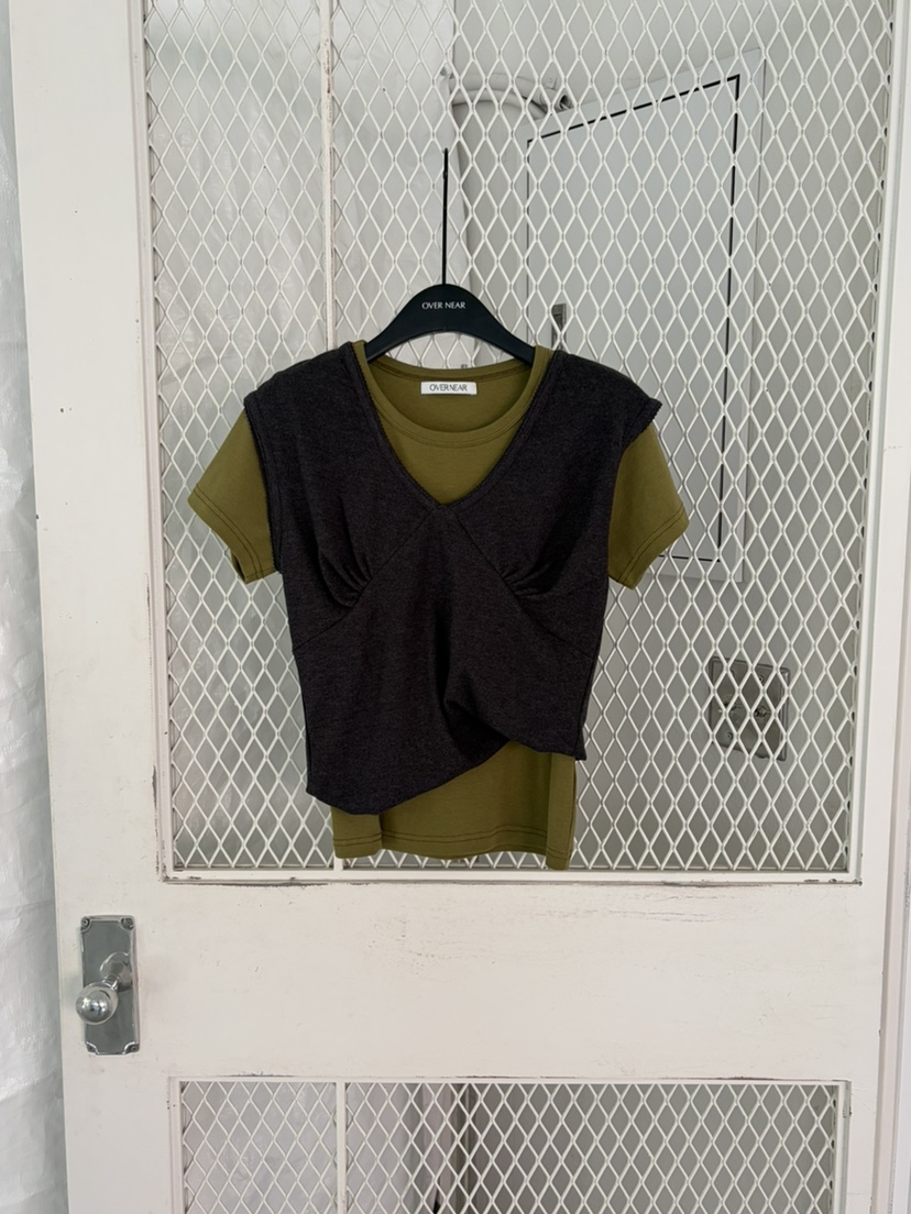 OVER NEAR韓國直郵女裝新品26春夏推薦人氣26夏季T恤不含內搭OVER NEART恤