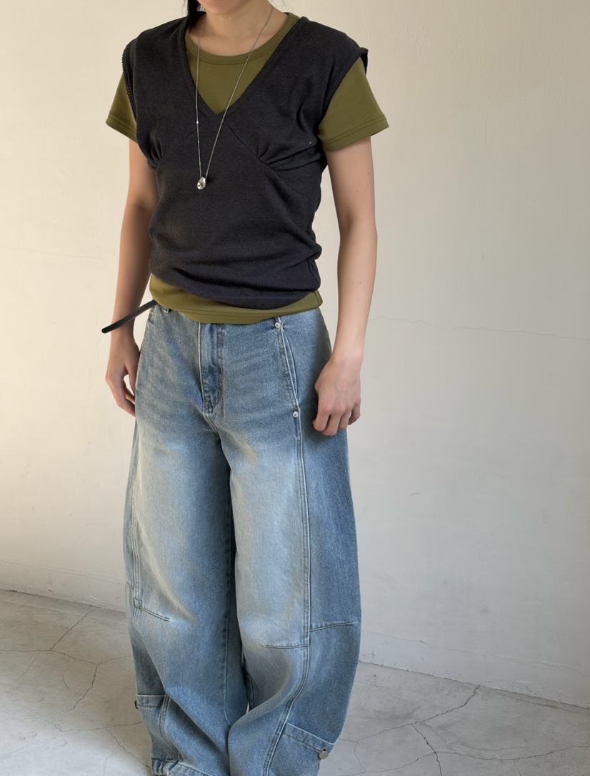 OVER NEAR韓國直郵女裝新品26春夏推薦人氣26夏季T恤不含內搭OVER NEART恤