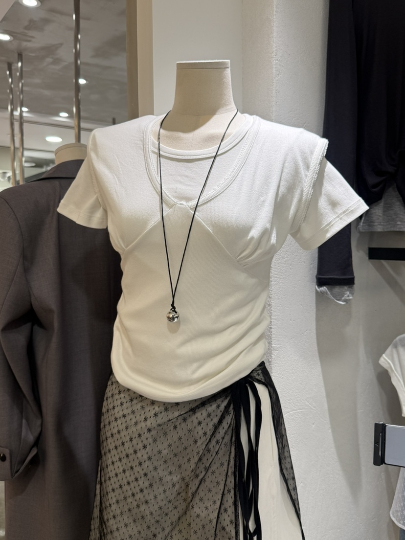 OVER NEAR韓國直郵女裝新品26春夏推薦人氣26夏季T恤不含內搭OVER NEART恤圖色3