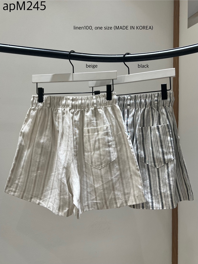 LOFN韓國代購女士新款休閑推薦26春夏時尚26夏季短褲亞麻LOFN短褲
