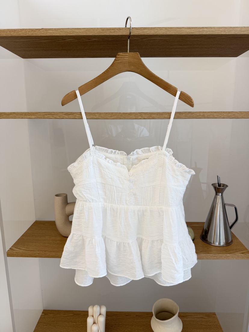 LAUNDRY韓國東大門代購女裝新品26夏季熱賣人氣吊帶背心褶裥LAUNDRY吊帶/背心圖色1