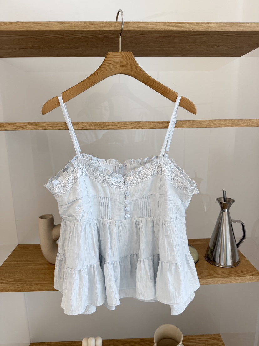 LAUNDRY韓國東大門代購女裝新品26夏季熱賣人氣吊帶背心褶裥LAUNDRY吊帶/背心圖色2