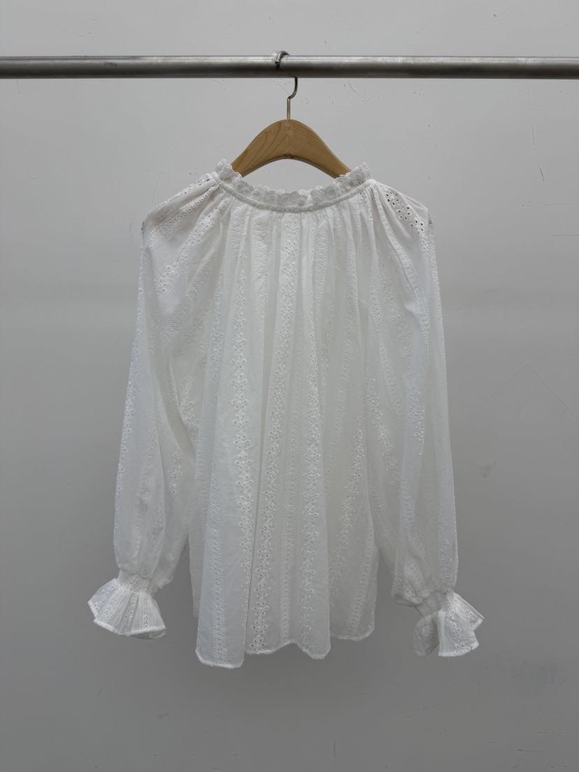 LAUNDRY韓國東大門代購女士新款人氣26夏季襯衫蕾絲衫刺繡LAUNDRY襯衫/蕾絲衫