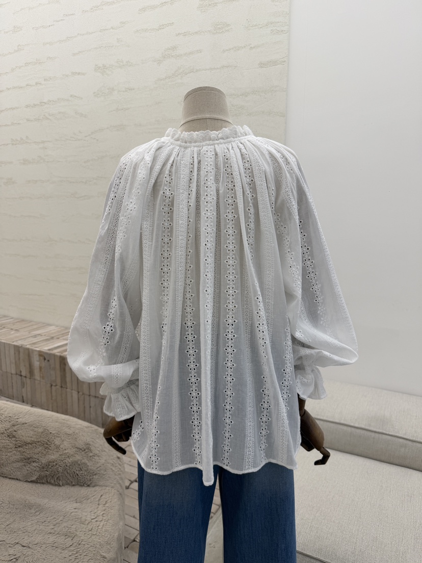 LAUNDRY韓國東大門代購女士新款人氣26夏季襯衫蕾絲衫刺繡LAUNDRY襯衫/蕾絲衫