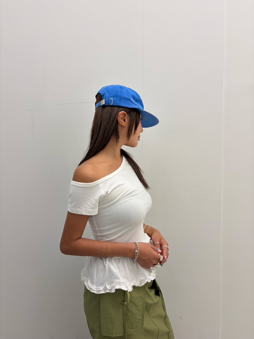 CUCUMBER韓國東大門直郵女士新款熱賣時尚26夏季T恤不對稱CUCUMBERT恤