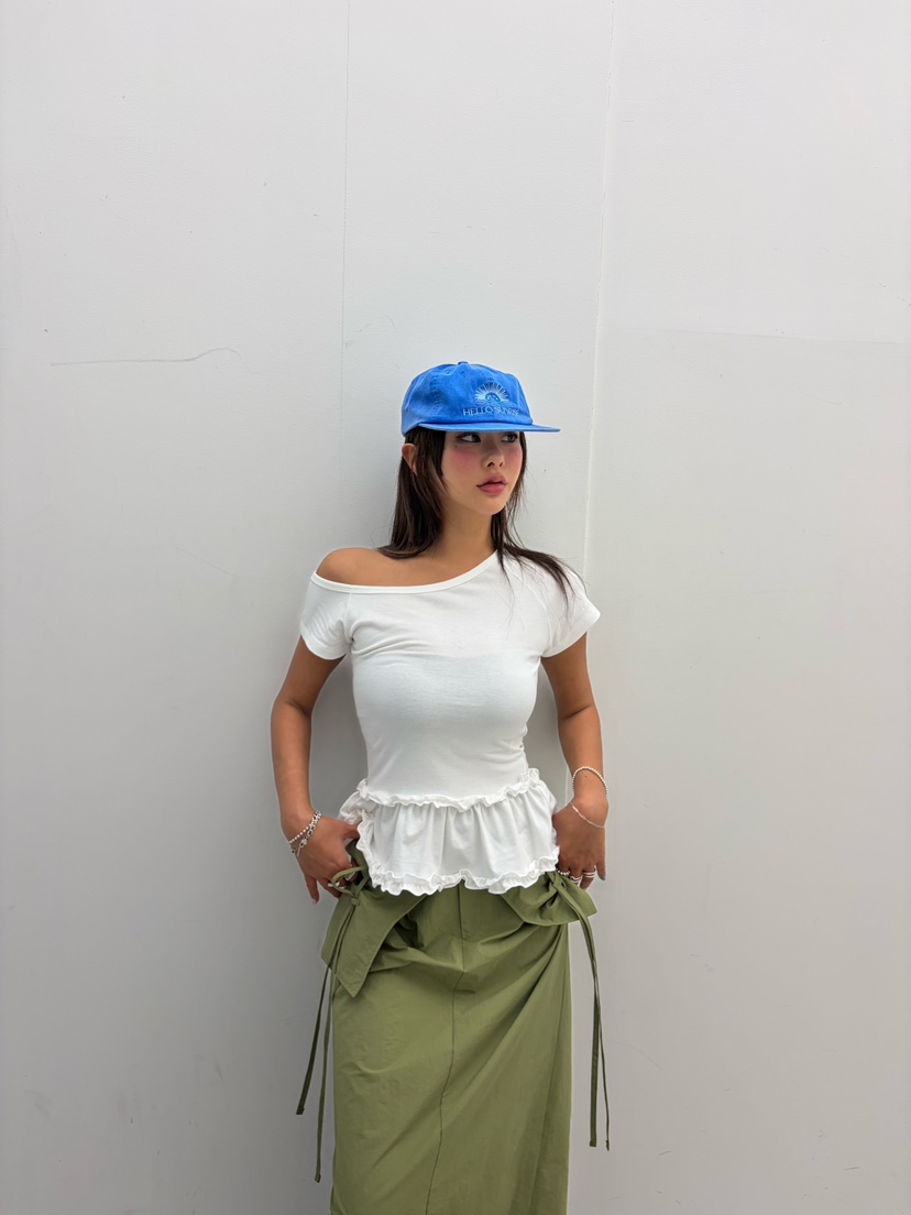 CUCUMBER韓國東大門直郵女士新款熱賣時尚26夏季T恤不對稱CUCUMBERT恤