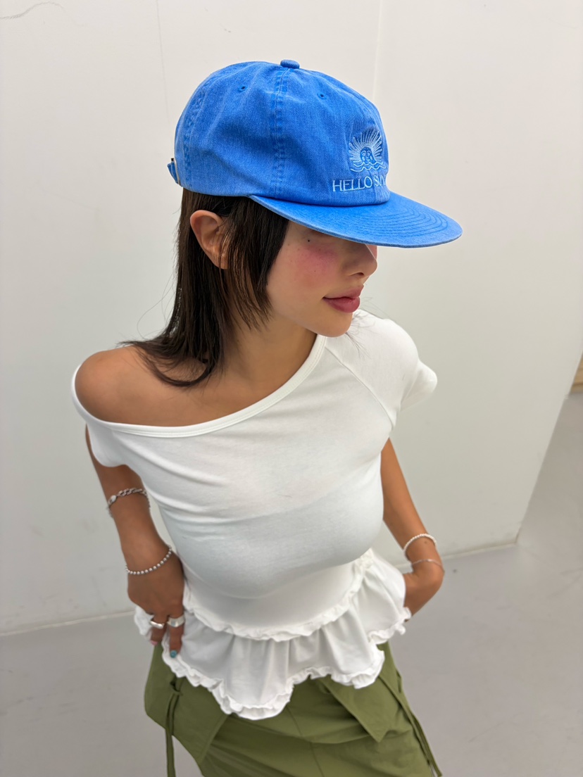 CUCUMBER韓國東大門直郵女士新款熱賣時尚26夏季T恤不對稱CUCUMBERT恤