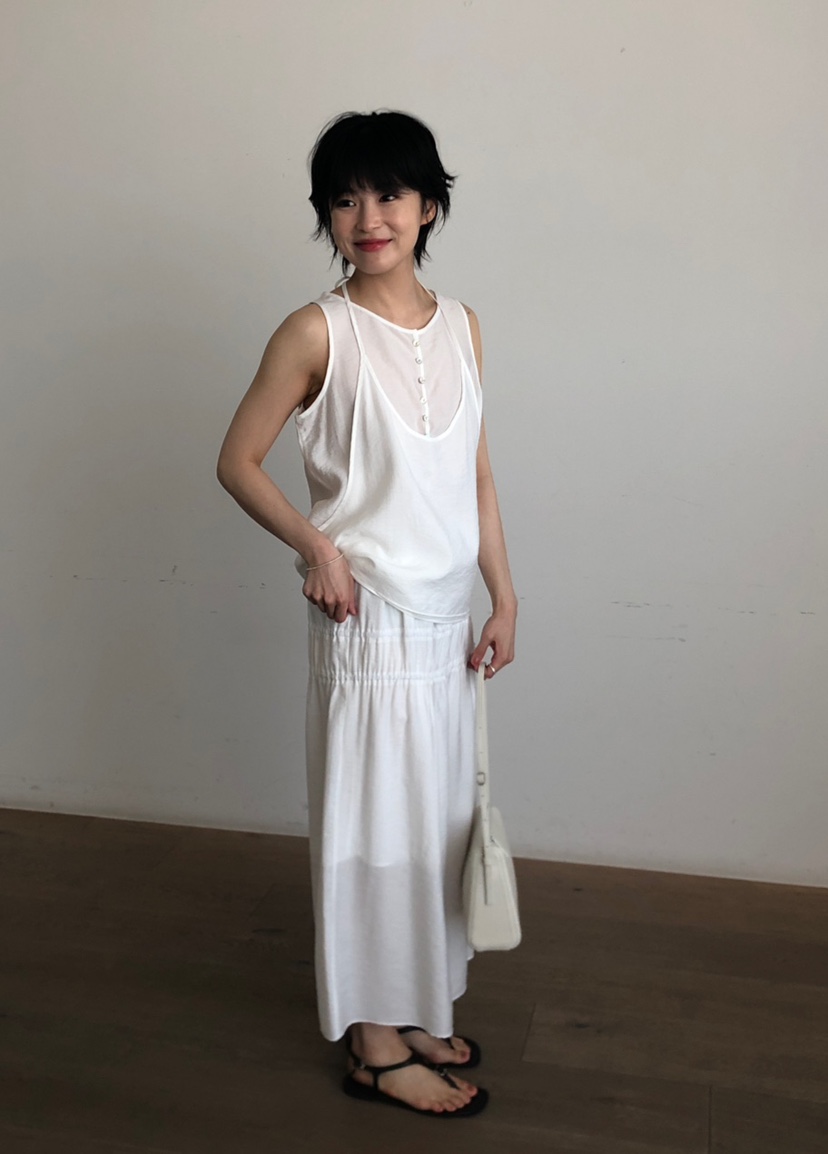 THE EYL韓國直郵女裝新款人氣時尚職業休閑吊帶背心假兩件THE EYL吊帶/背心