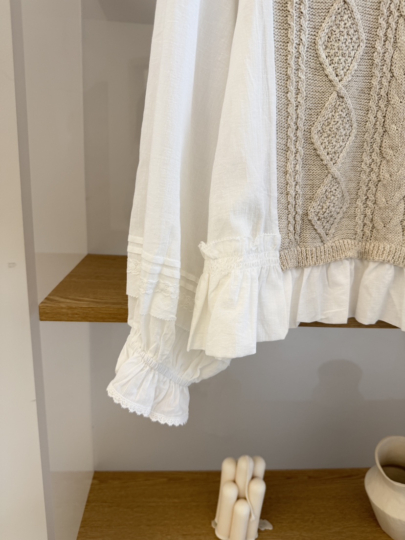 LAUNDRY韓國東大門直郵女裝新款26春夏26夏季針織衫荷葉邊LAUNDRY針織衫