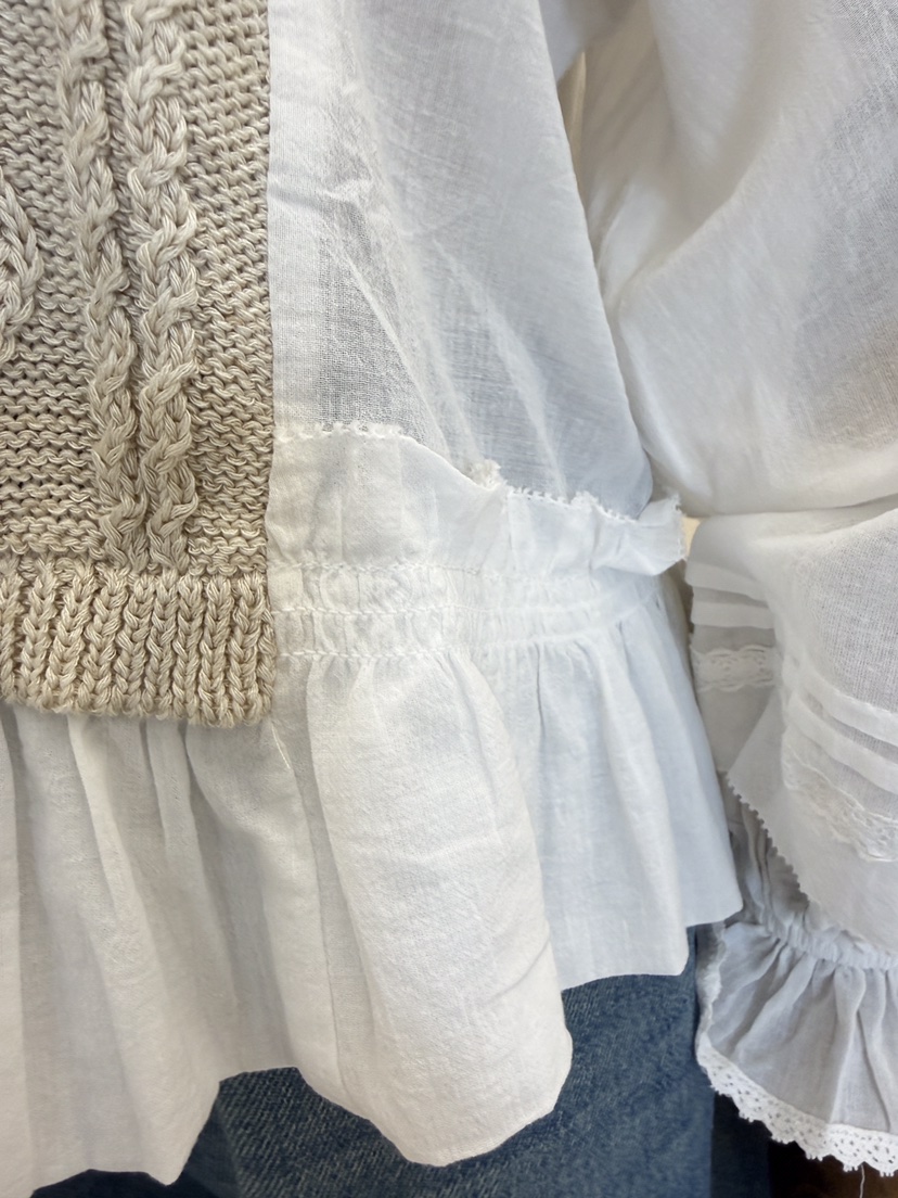 LAUNDRY韓國東大門直郵女裝新款26春夏26夏季針織衫荷葉邊LAUNDRY針織衫