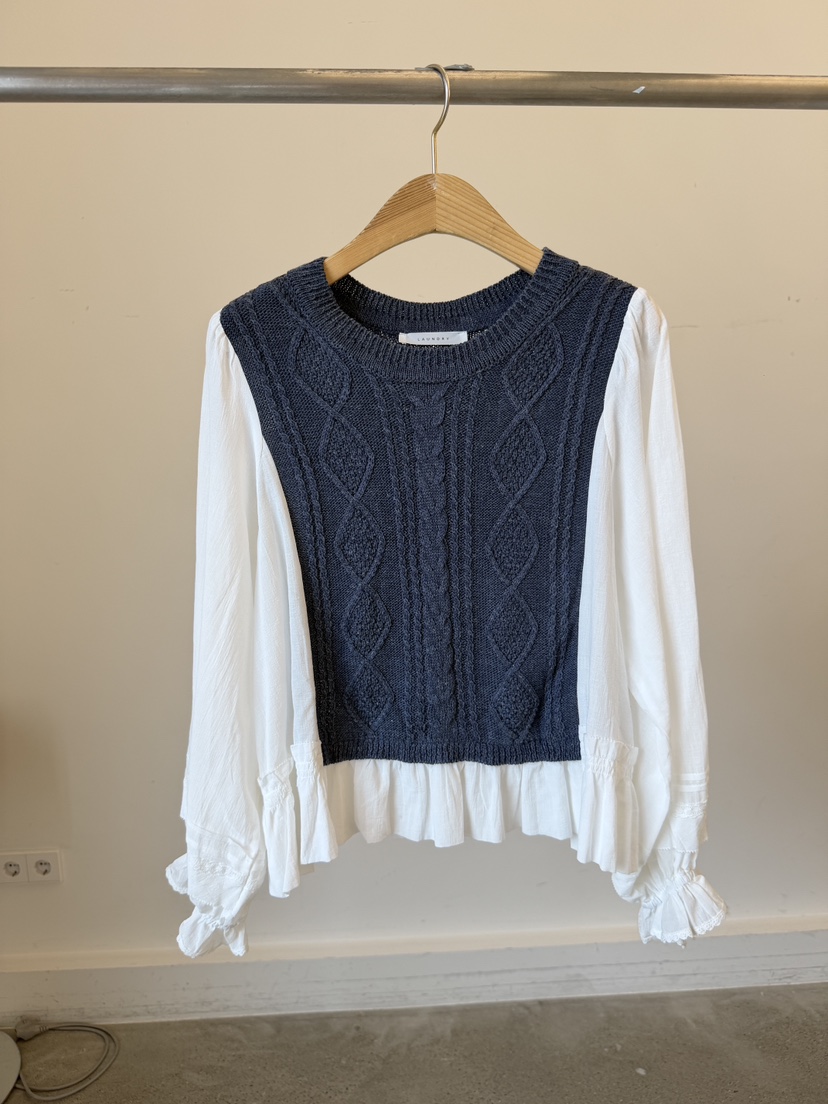 LAUNDRY韓國東大門直郵女裝新款26春夏26夏季針織衫荷葉邊LAUNDRY針織衫圖色2