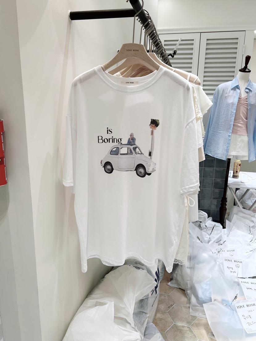 LOVE ROSIE韓國代購女士新款26夏季推薦人氣職業休閑T恤LOVE ROSIET恤圖色1