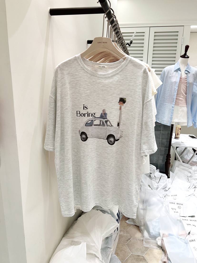 LOVE ROSIE韓國代購女士新款26夏季推薦人氣職業休閑T恤LOVE ROSIET恤圖色2